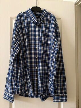 Jack Spade Blue and White Plaid Button-Down Shirt